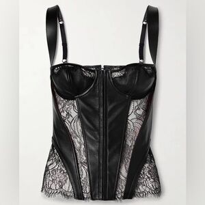 Leather & Lace Bustier Corset KIKI DE MONTPARNASSE